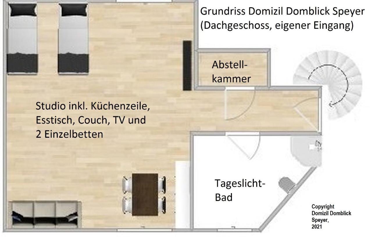 Domizil Domblick Speyer City, Garage, 50M2 Ngoại thất bức ảnh